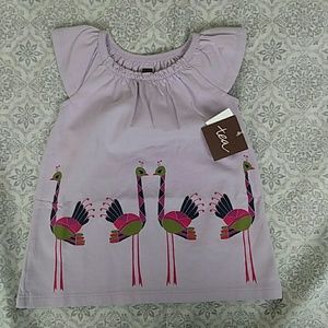 🌷☕ Tea Collection Ostriches Graphic Baby Dress